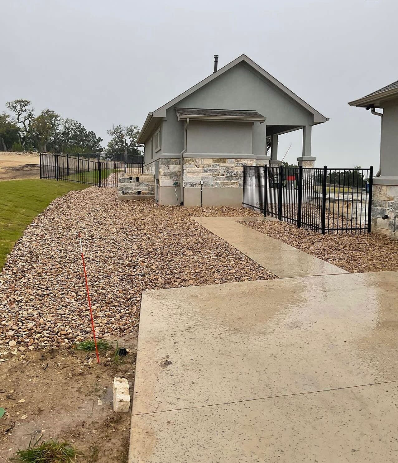 Fence Restoration by Hicks Fencing ence repair in Georgetown, TX restoring a residential masonry privacy wall by Hicks Fencing