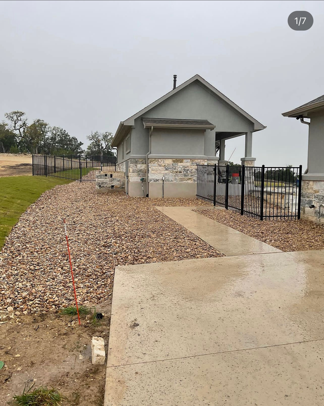 ence repair in Georgetown, TX restoring a residential masonry privacy wall by Hicks Fencing